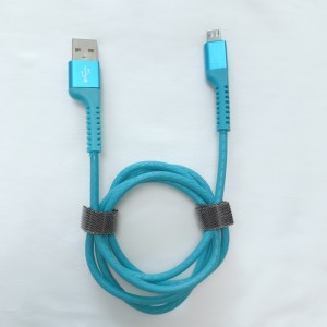Nopea lataus Pyöreä TPE-USB-kaapeli mikro-USB, tyyppi C, iPhonen salaman lataus ja synkronointi