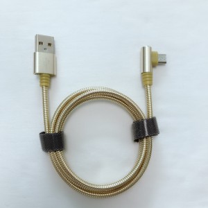 USB 2.0 metalliputkikaapeli lataus pyöreä alumiinikotelo USB-kaapeli mikro-USB, tyyppi C, iPhonen salaman lataus ja synkronointi