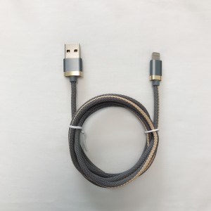 Punottu 3.0A: n nopeasti ladattava pyöreä alumiinikotelo-USB-datakaapeli mikro-USB: lle, tyyppi C, iPhonen salaman lataus ja synkronointi